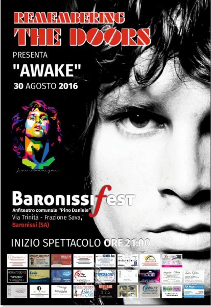 30 Agosto all'Anfiteatro di Bronissi AWAKE - Remembering THE DOORS