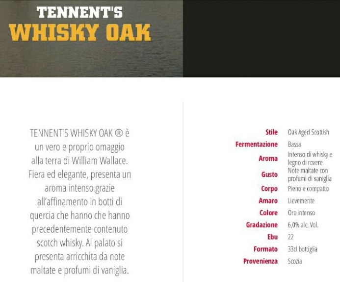 Tennent's Whisky Oak