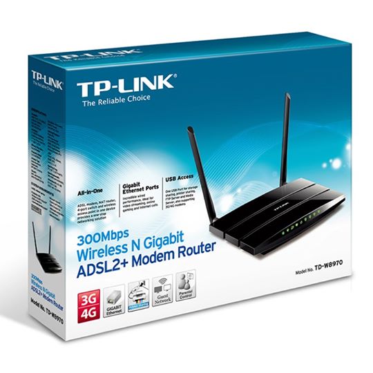 Router Modem ADSL2+ Wireless (N) 300Mbps 3 Lan Gigabit 3 Antenna non Staccabile € 39,90