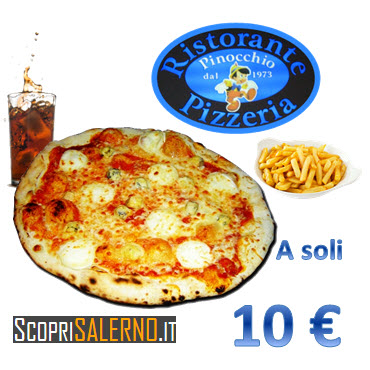 Menù Pizza Patatine e Bibita a 10 €