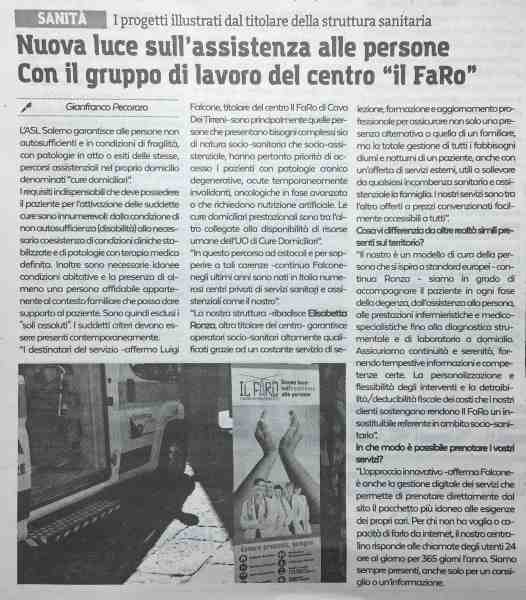 NUOVA LUCE SULL’ASSISTENZA ALLE PERSONE. CON IL GRUPPO DI LAVORO   DEL CENTRO 'IL FARO'