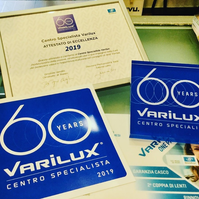 Attestato di Eccellenza - Centro Specialista Varilux 