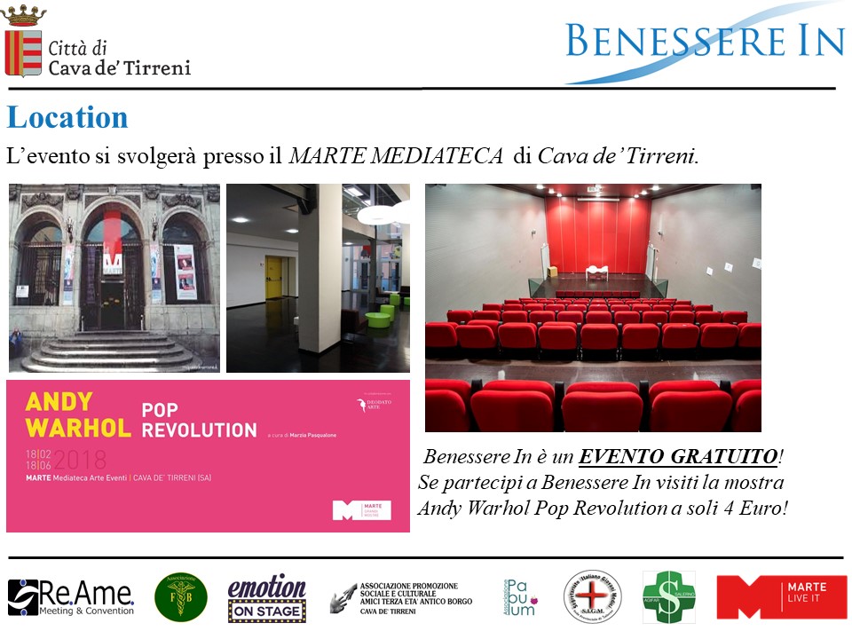 EXPO 'BENESSERE IN' 2018: 9 -10 Giugno 2018 presso il Marte Mediateca Eventi