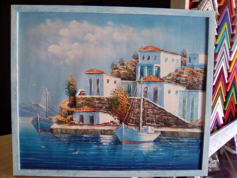 Delicatissimo 50x60 olio su tela dell'artista greco Nikoy