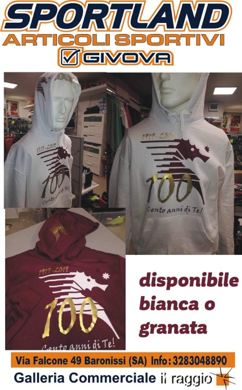 Felpa centenario Salernitana